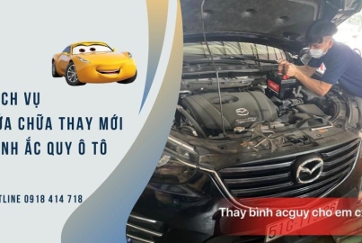 Dịch vụ sửa chữa thay mới ắc quy ô tô tại Garage Đức Thọ quận Tân Phú